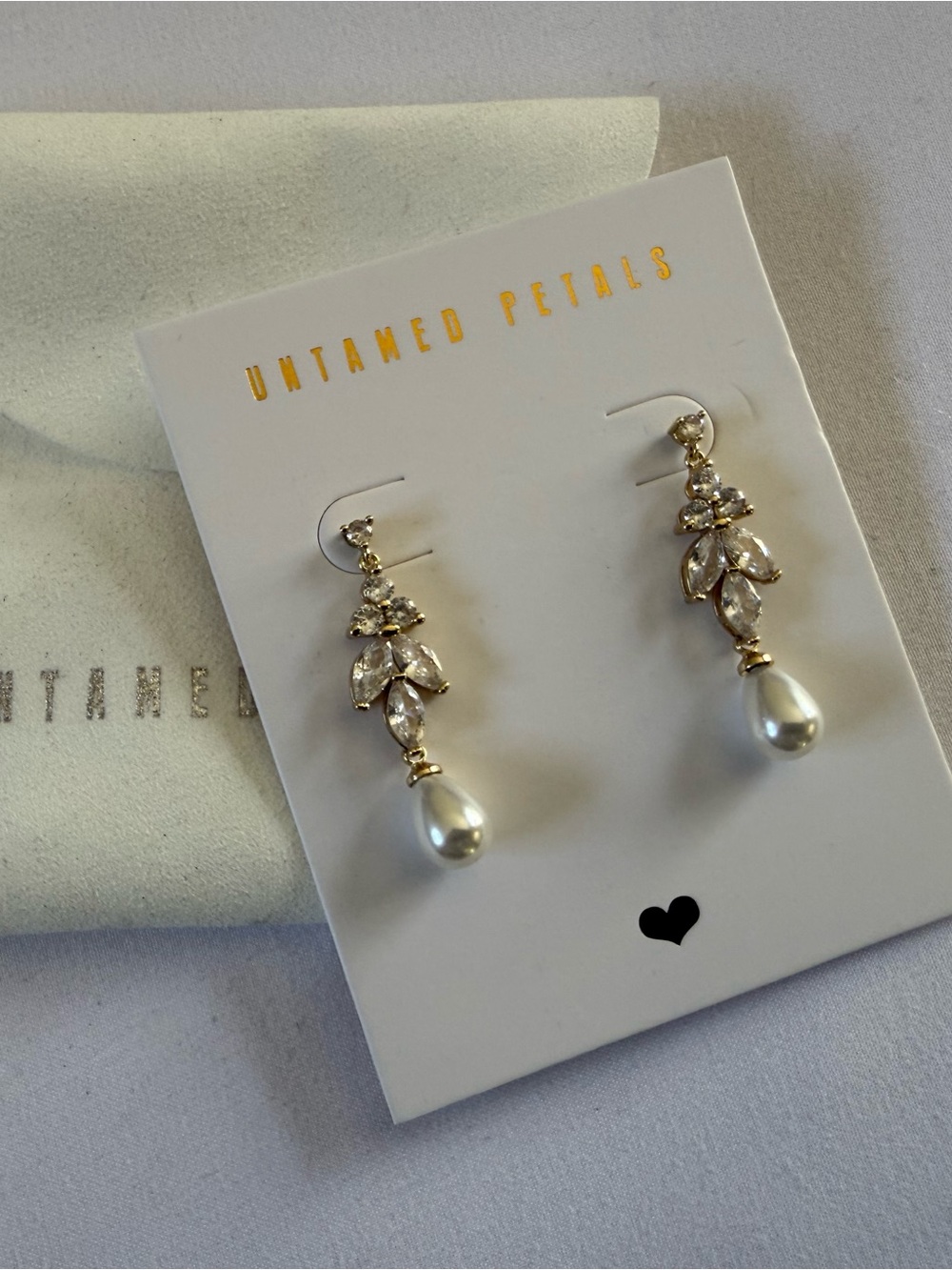Gold and Pearl Drop Earrings